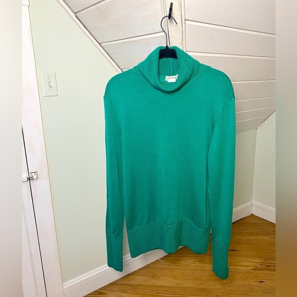 ORVIS 100% Wool Kelly Green Turtleneck Sweater Medium - Picture 16 of 16